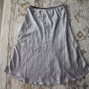 White leopard Midi Skirt